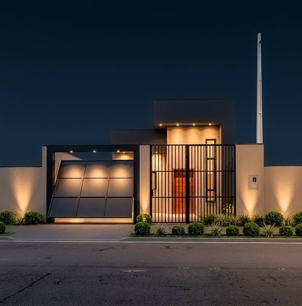 Planta personalizada para casa de 65m², com plantas humanizadas detalhadas e fachada renderizada. Projeto desenvolvido conforme as necessidades e o estilo de vida do cliente.
