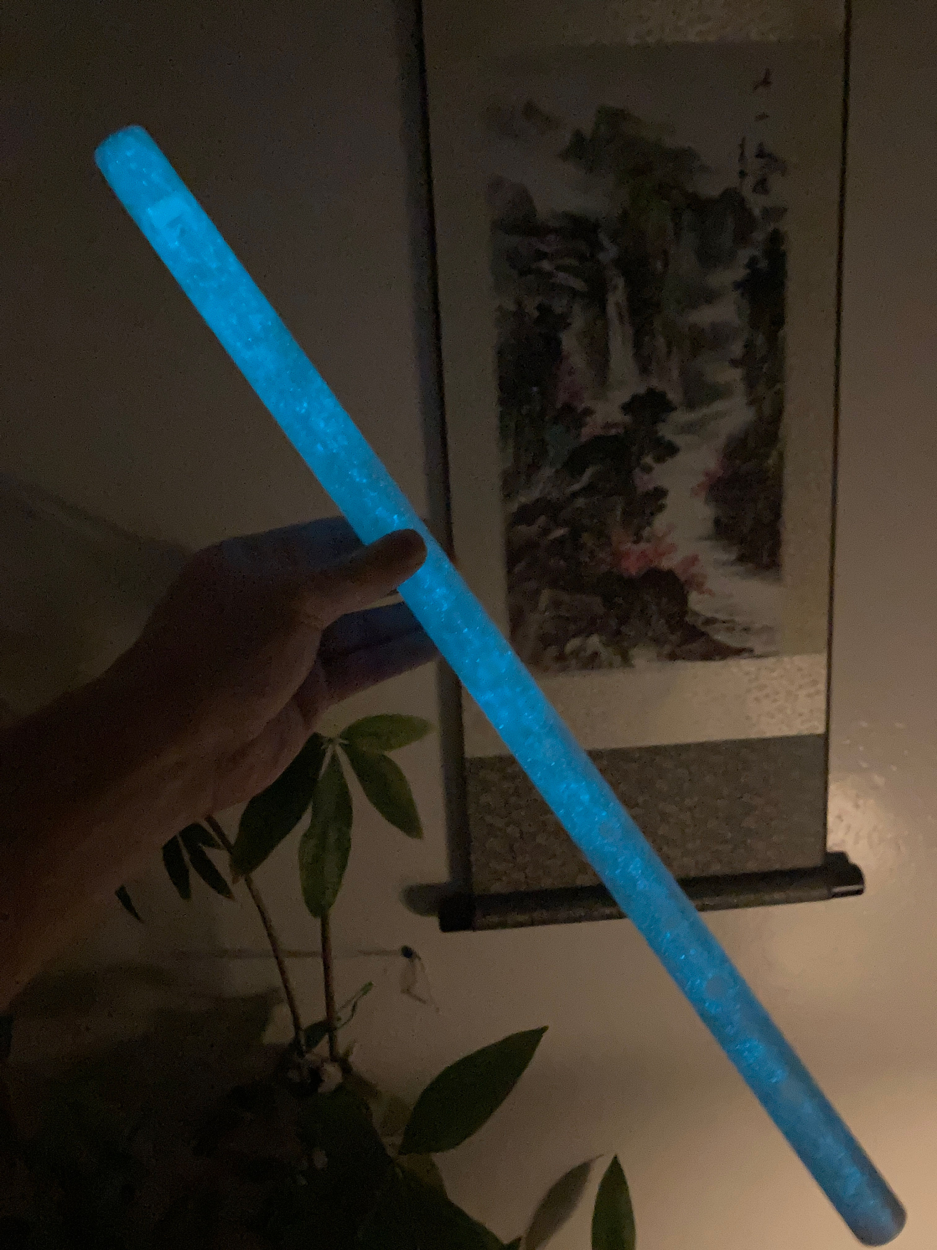 Blue Sparkle Glow Whistle Low D