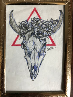 framed sketch