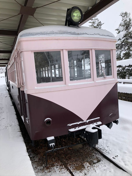 Preserved train in the snow