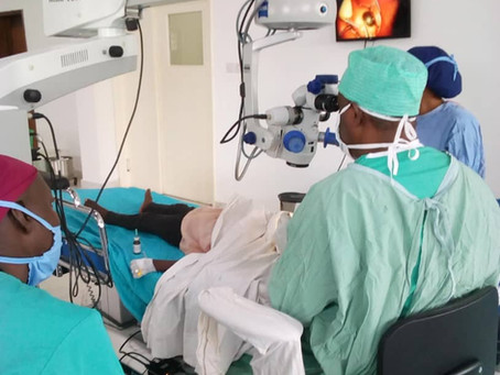 Update on Aminata Kamara the girl who had challenge with her eyes.