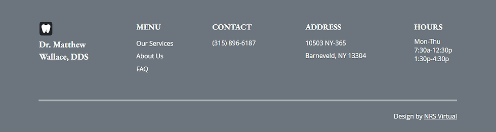 Dr. Matthew Wallace DDS Website