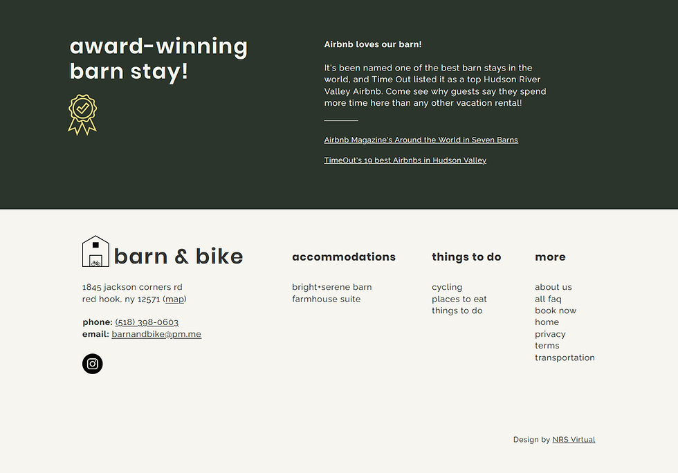 Barn & Bike website