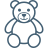 stuffed teddy bear plush toy icon