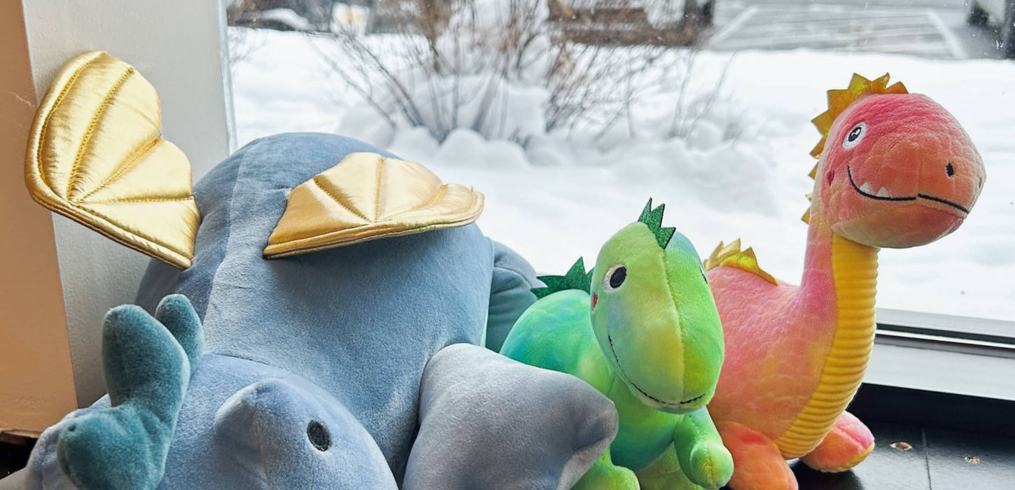 stuffed animals in windowsill at Syracuse Dental Specialists