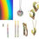 Thumbnail: Rainbow Gemstone Tennis Earrings Converts into Hoops