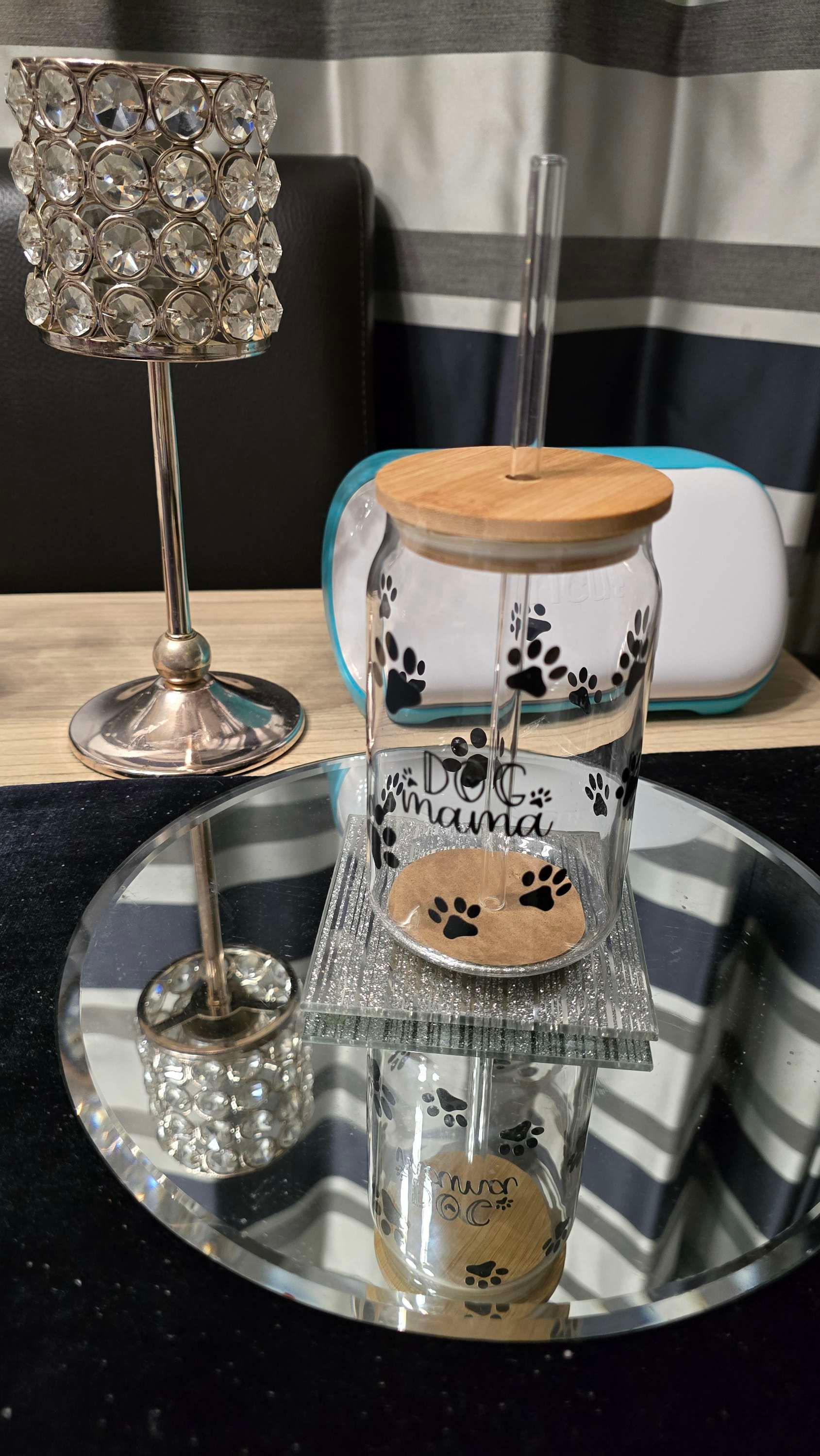 Dog MaMa Glass Tumbler 