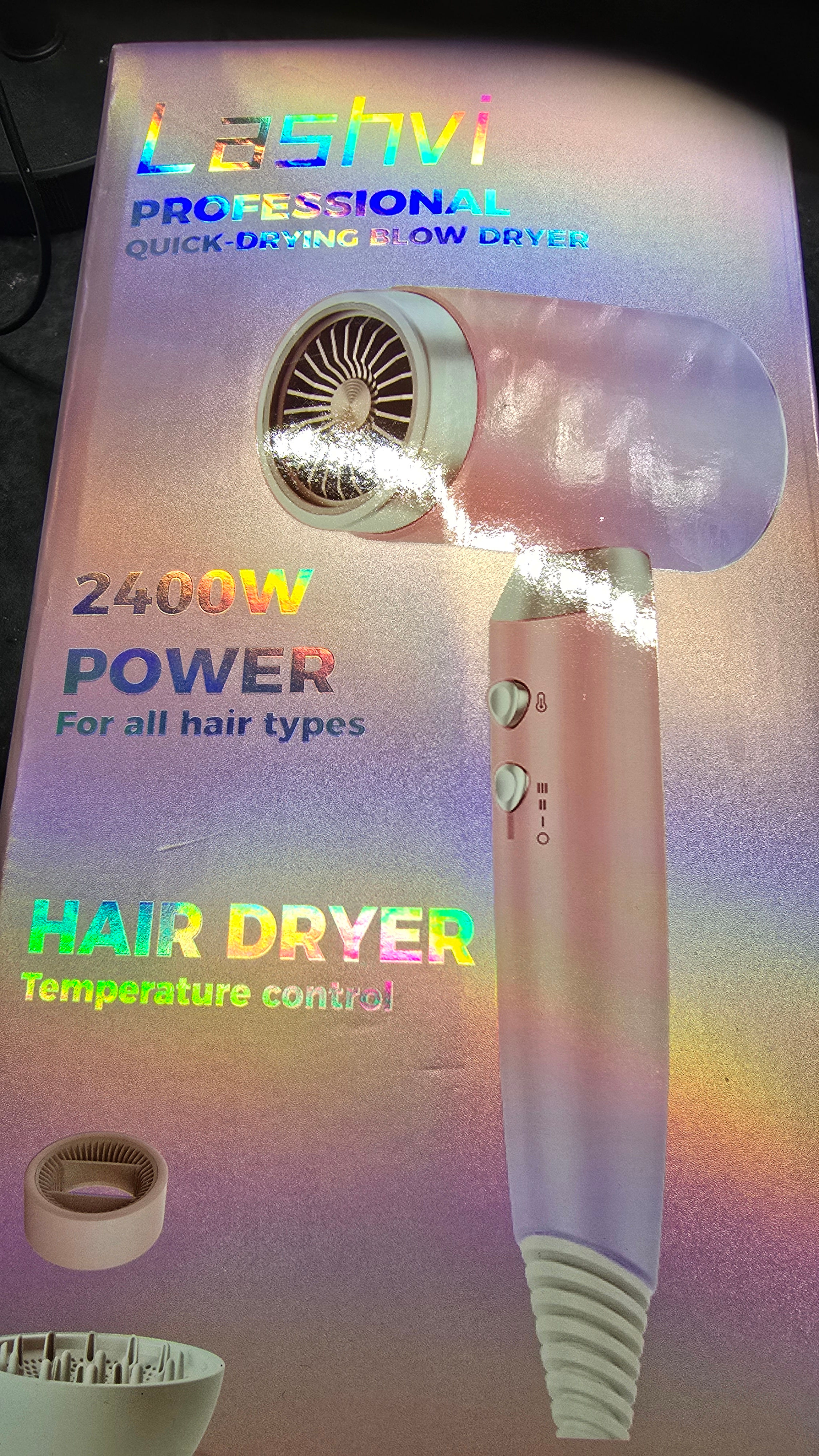 Pink hair dryer 