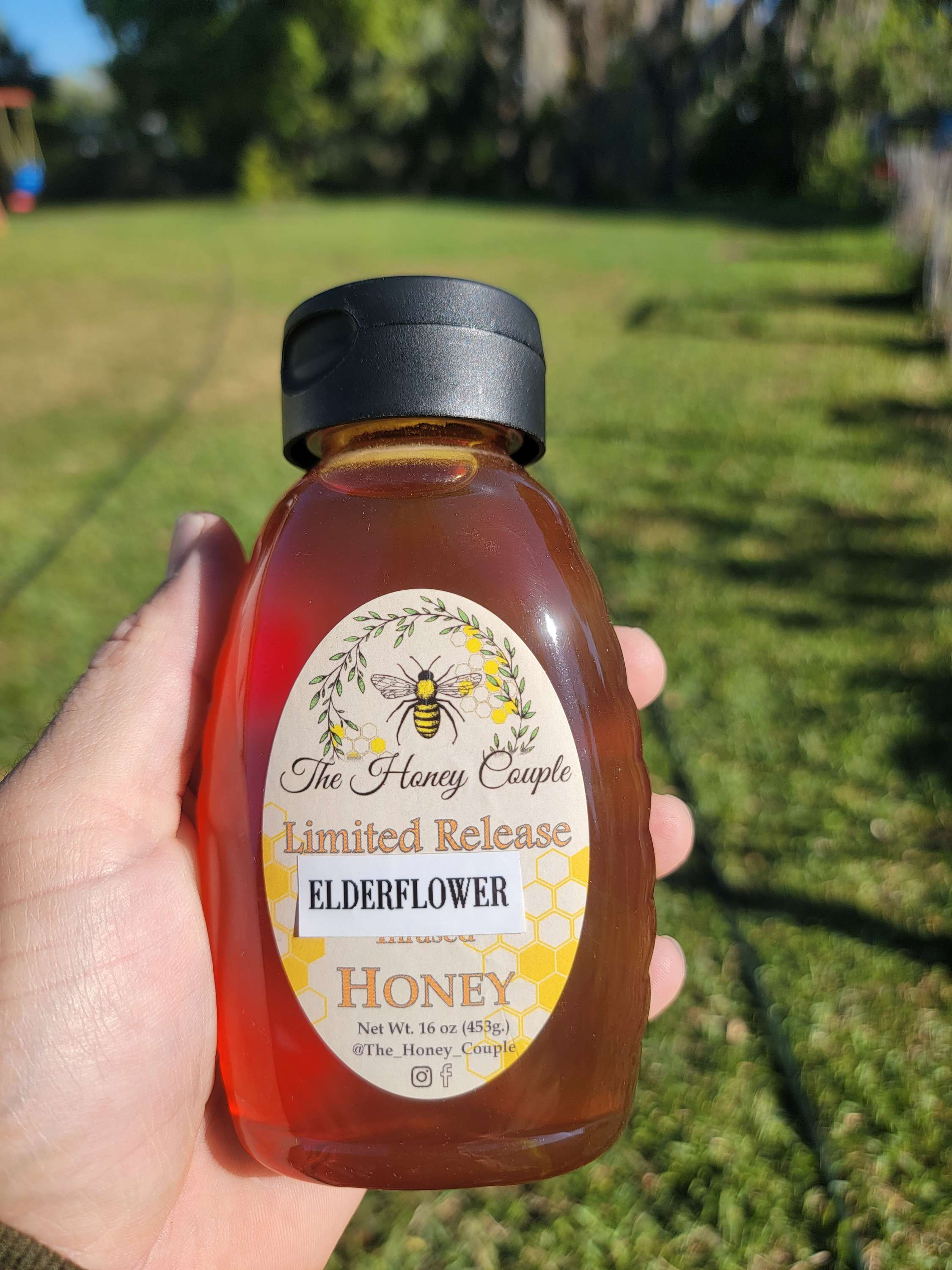 Elderflower infused honey