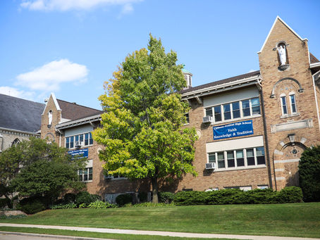 Front of Catholic Central High School Burlington, WI