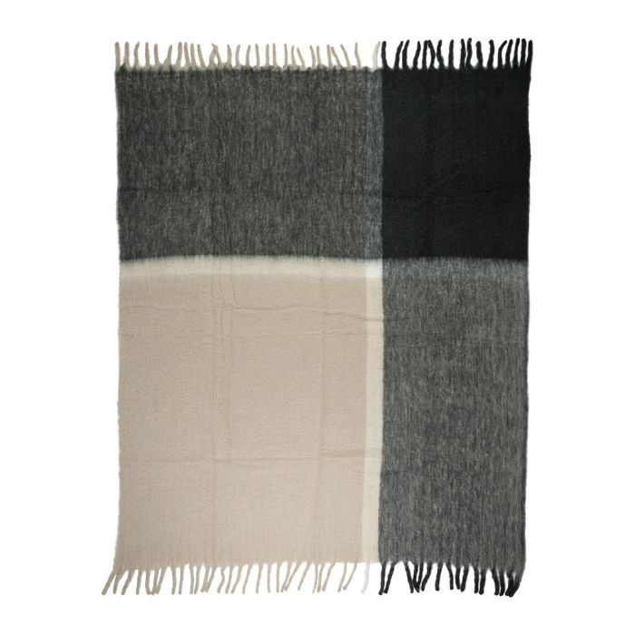 Thumbnail: PLAID TARTAN SELESTINA EMERALD+OFF-WHITE 170X130CM