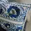 Thumbnail: Enamel Flower Embroidered Indigo Cotton Cushion