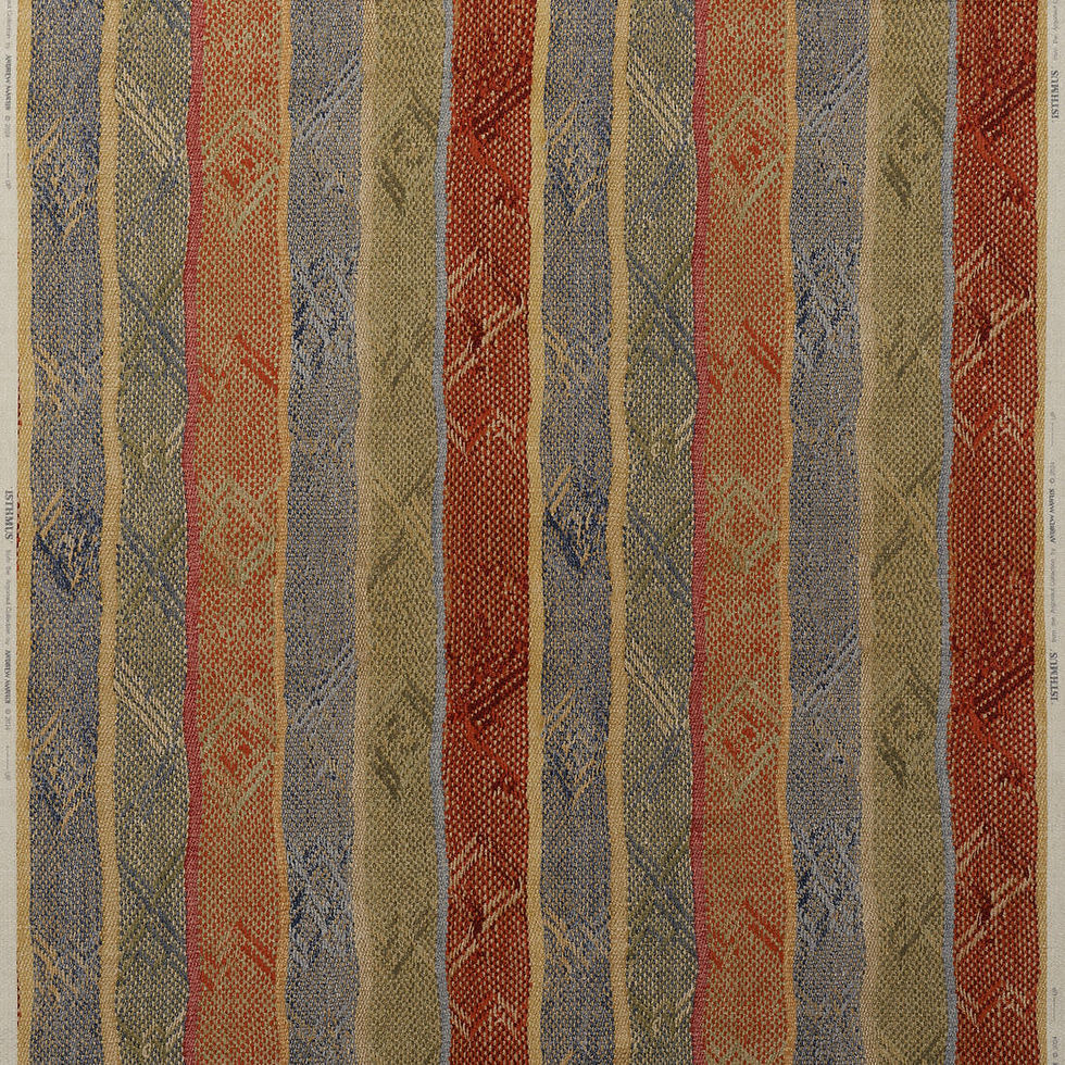 Isthmus Brick Green A beautiful Andean woven effect in green, blue and spice colours