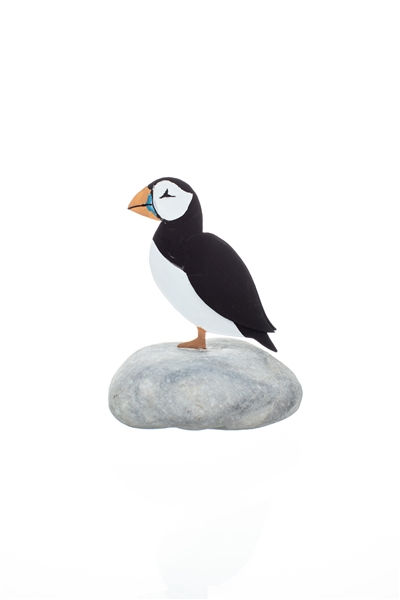 Puffin on pebble