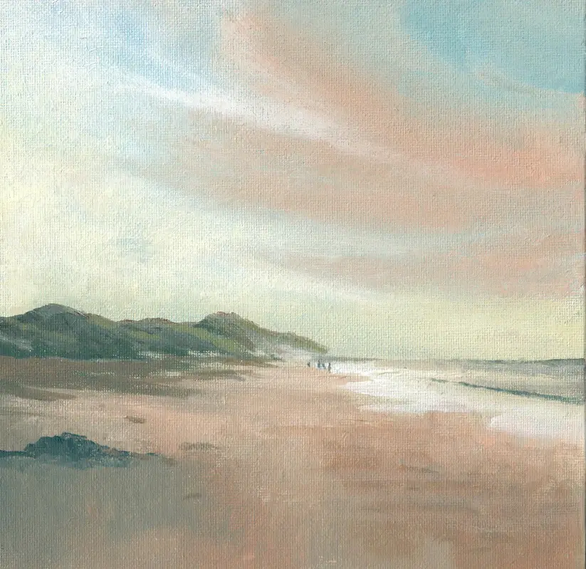 Irish seascape print | Sundown at Whiterocks | Polly Gribben