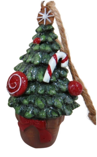 9cm Christmas tree shaped tree decoration with sweets