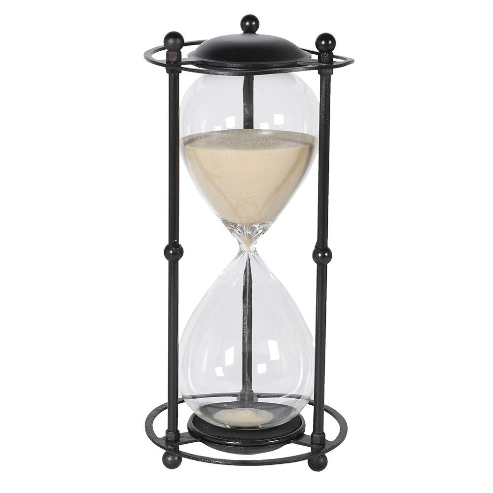 Black Metal Hour Glass
