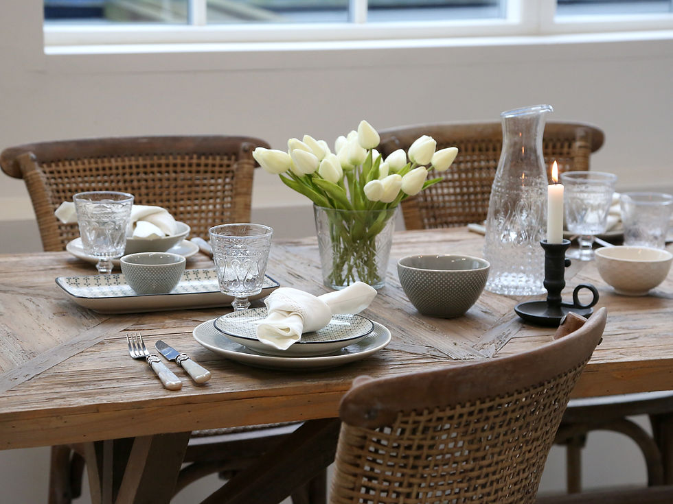 Thumbnail: Dining Chair w. wicker seat & back