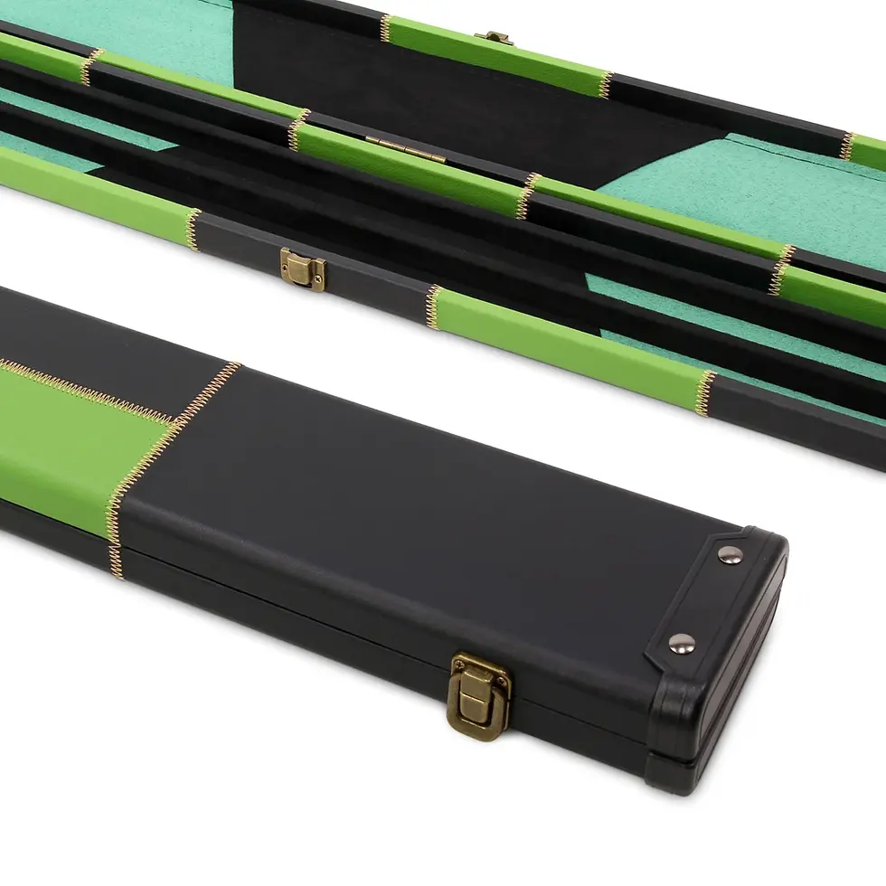 Thumbnail: Deluxe 3/4 WIDE CHEQUERED Pool Snooker Cue Case with Plastic Ends - Holds 2 Cues