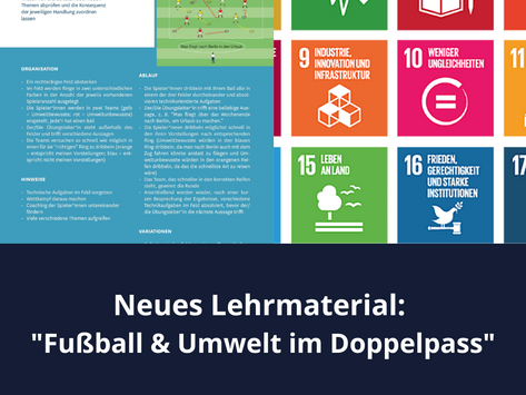 Lehrmaterial im Monat Juni / Fußball & Umwelt im Doppelpass