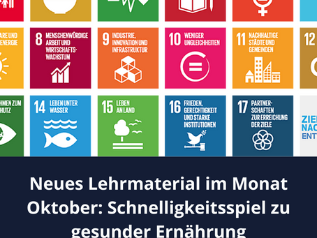 Lehrmaterial im Monat Oktober: Schnelligkeitsspiel zu gesunder Ernährung