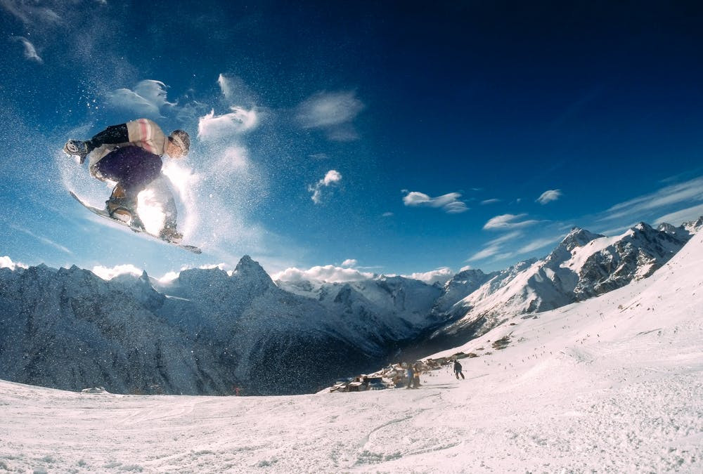 Snowboard Berge Schnee Piste
