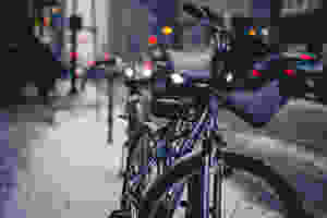 Bike Traffic Street Rain