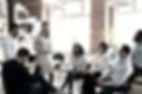 Diverse group of people enjoying a meeting