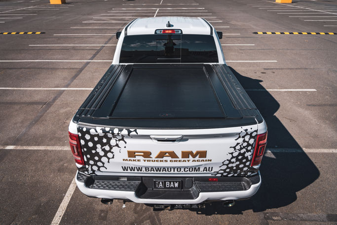 HSP Roll R Cover installed on RAM 1500 tub, closed position, low-profile fitment in Brisbane