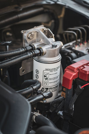 Direction-Plus PreLine-Plus pre-filter installed in 4WD engine bay