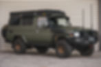 Matte green 78 Series Troopy with rooftop conversion and 3900kg GVM upgrade