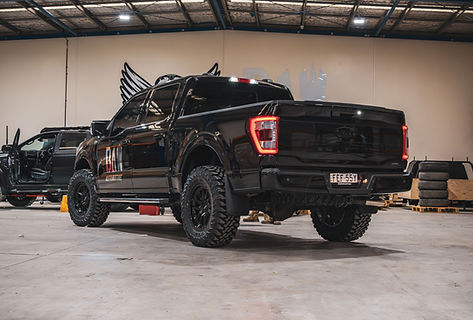 Ford F-150 with Offroad Industries Stage 4 GVM upgrade to 4300kg, BDS lift kit, FOX shocks, and federally approved SSM certification.