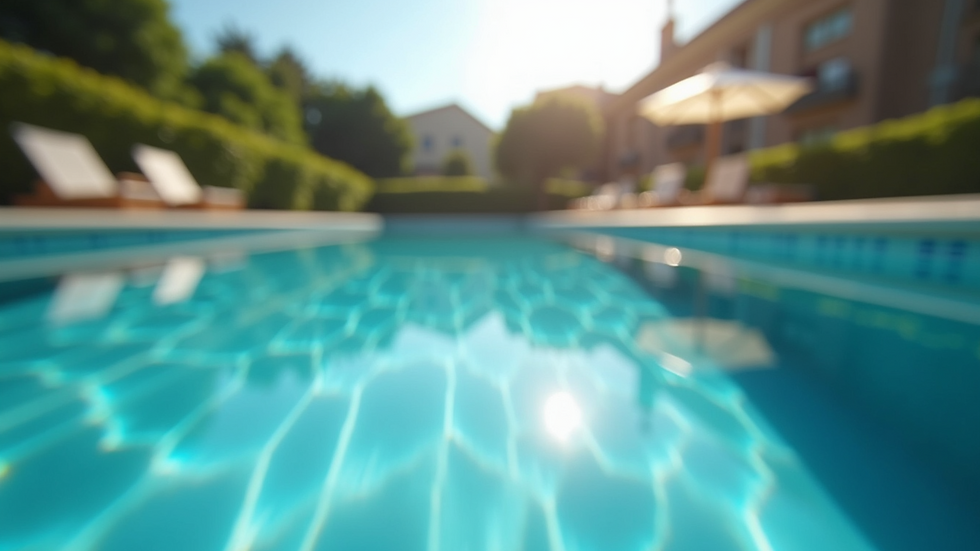 Vue en plongée d'une piscine étanche avec des bords impeccables