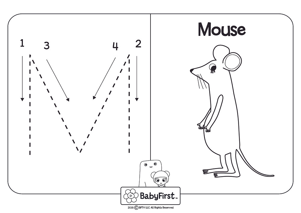 coloring pages letters m o