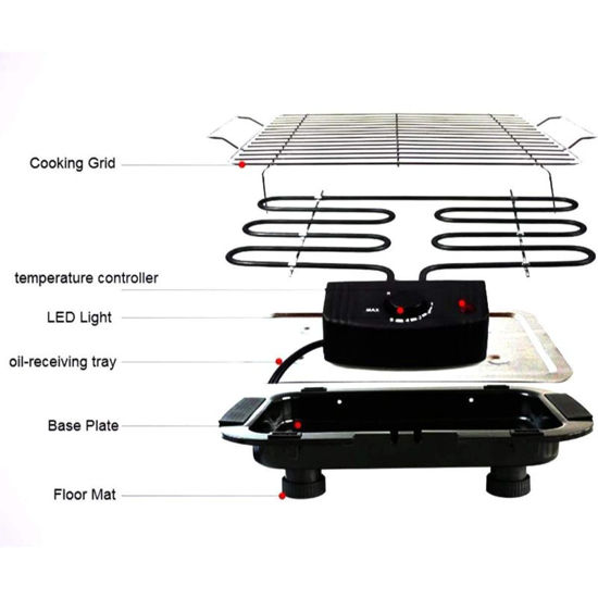 Miniature : 
BARBECUE GRILL ÉLECTRIQUE - 2000W