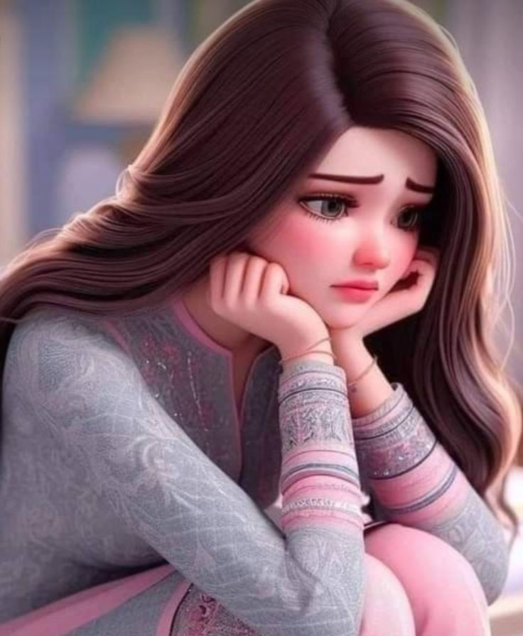 A girl looking stressed about something