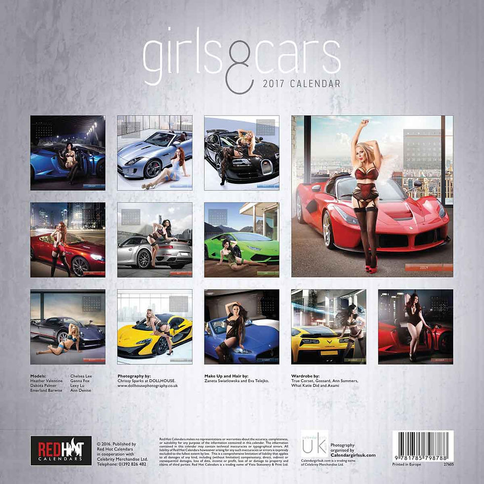 Girls & Cars Calendar 2017