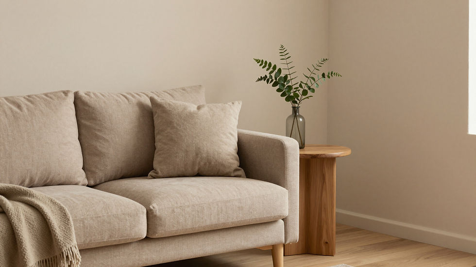 Couch With Textiles