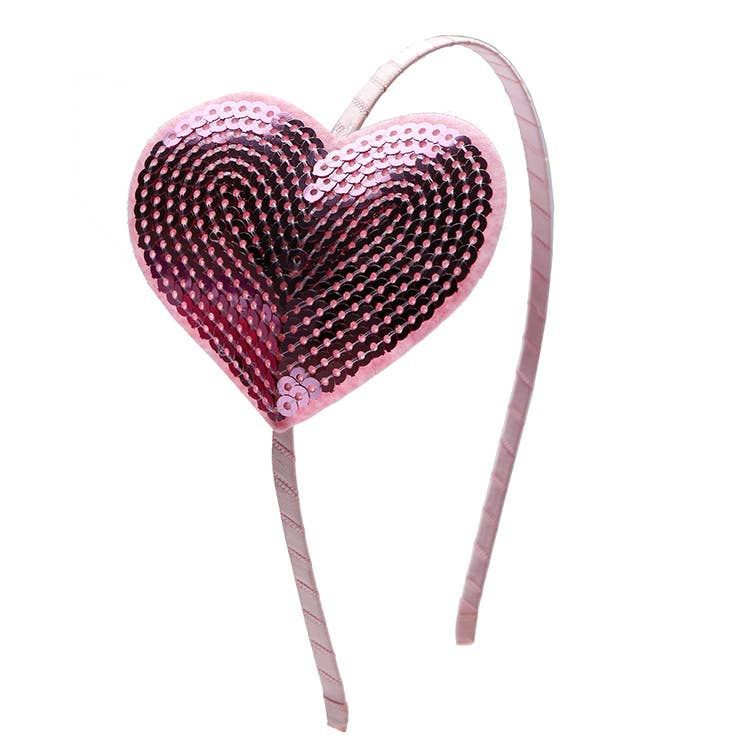 Thumbnail: Large Sequin Heart Headband WS