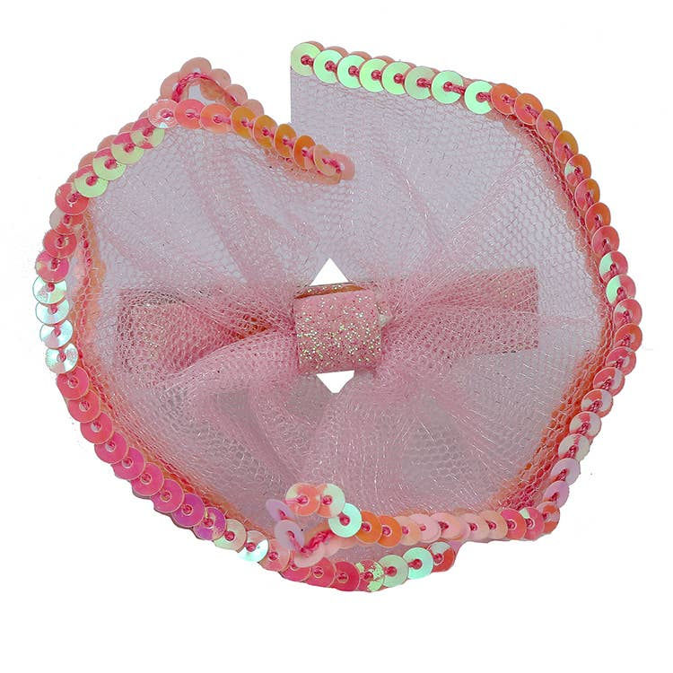 Thumbnail: Sequin Tulle Bow Clip WS