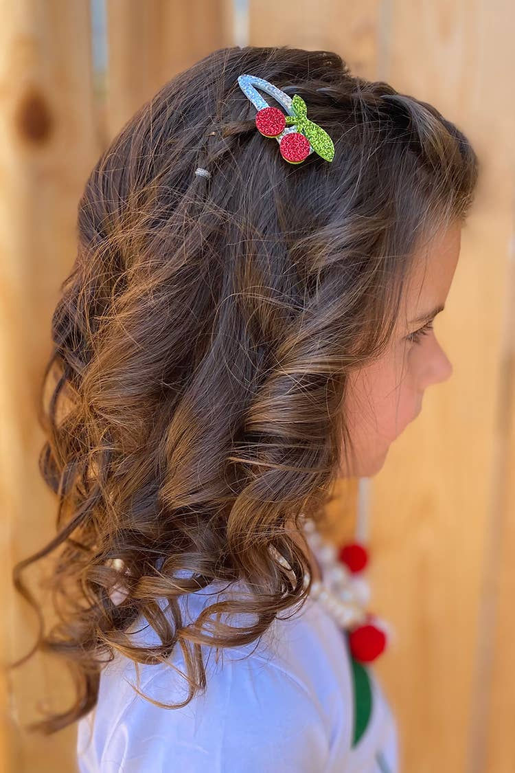 Thumbnail: Glitter Cherry Snap Clip WS