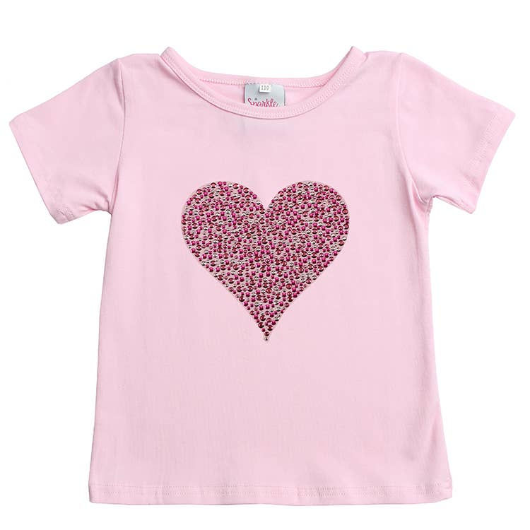Thumbnail: Studded Pink Heart Short Sleeve Tee WS