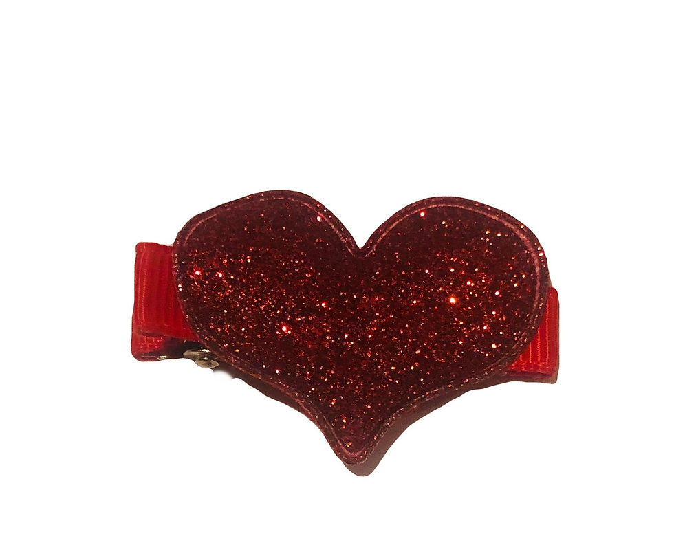 Thumbnail: Sparkle Heart Hair Clips WS