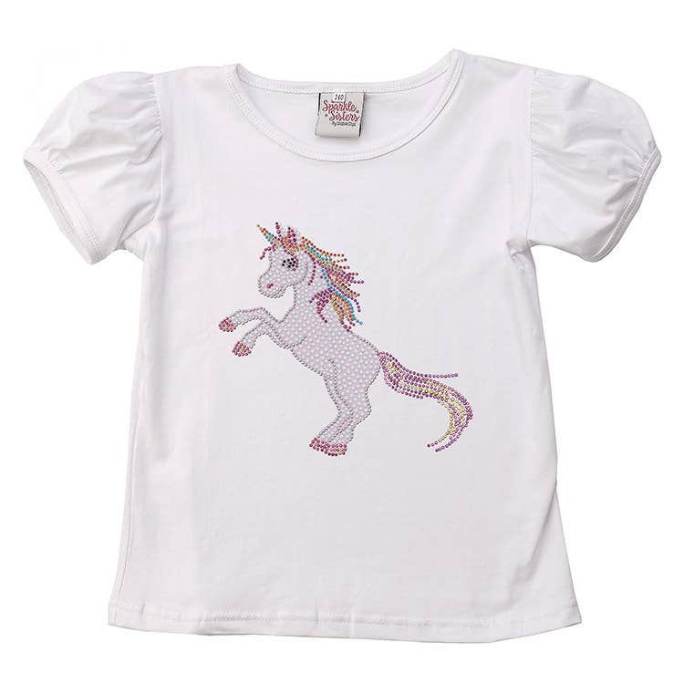 Thumbnail: Beaded Unicorn Puff Sleeve Tee WS