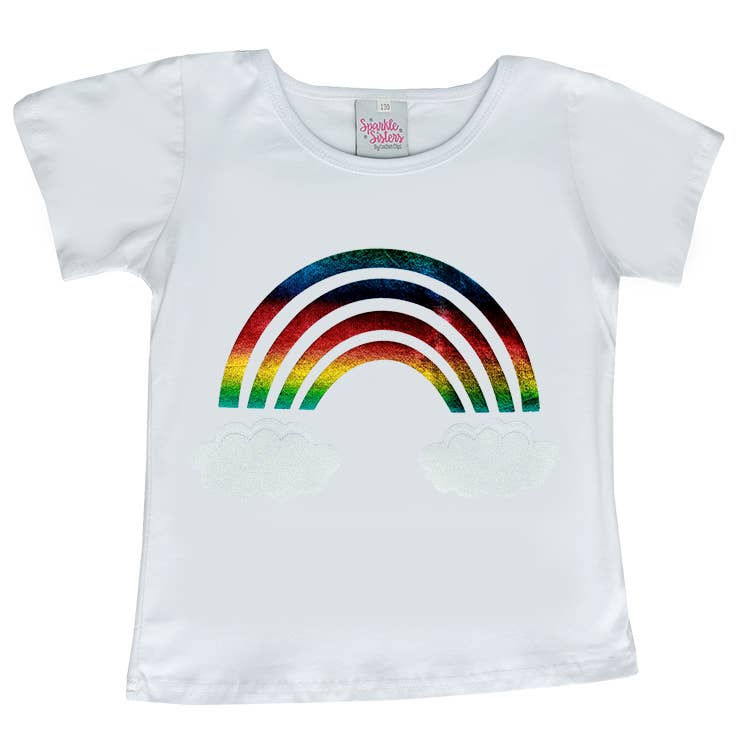 Rainbow with Clouds short sleeve T WS