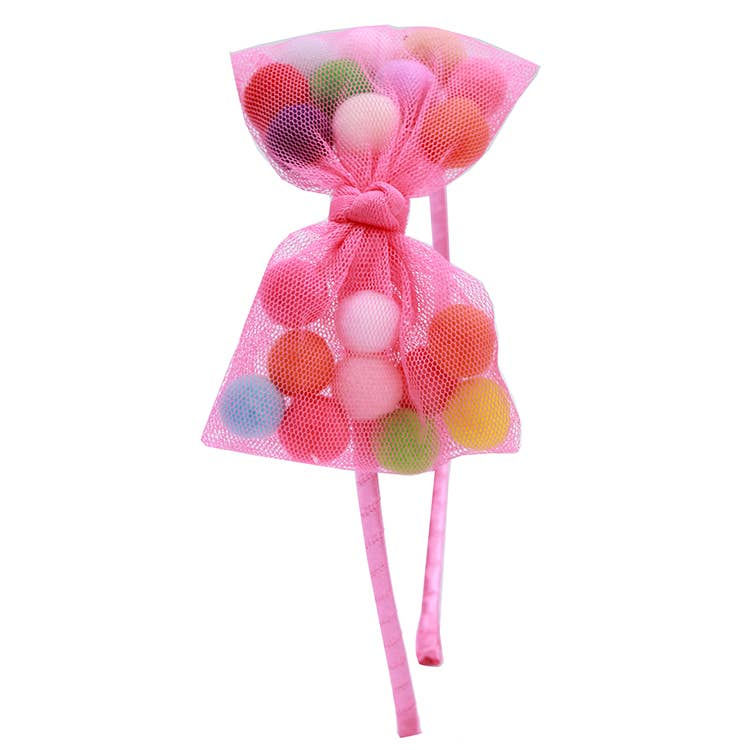 Pom Pom Bow Headband WS
