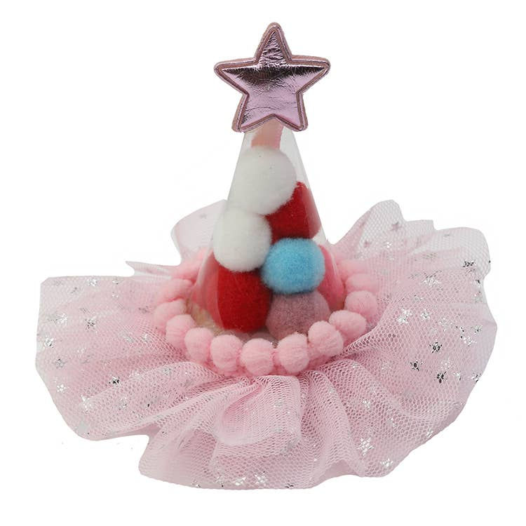 Pom Pom Star Party Hat Hair Clips WS