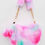 Thumbnail: Rainbow Sherbet Fur Heart Pom Pom Purse WS