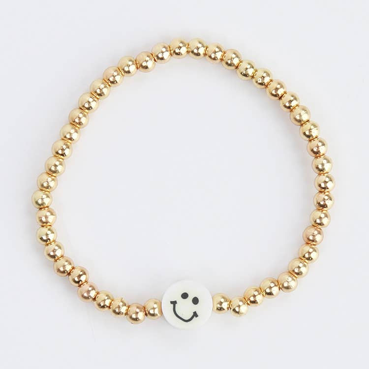 Thumbnail: Beaded Happy Face Bracelet WS