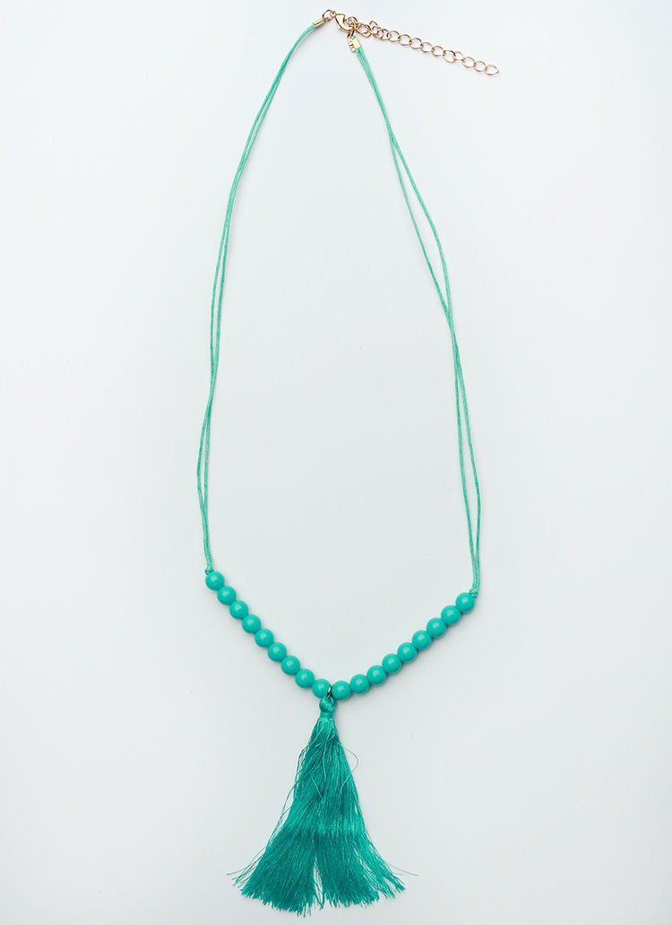 Thumbnail: Beaded Tassel Necklace